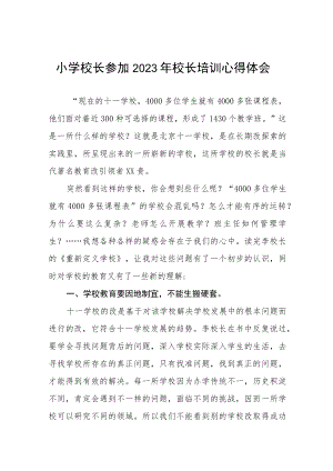 校长参加2023年小学校长培训心得体会四篇.docx