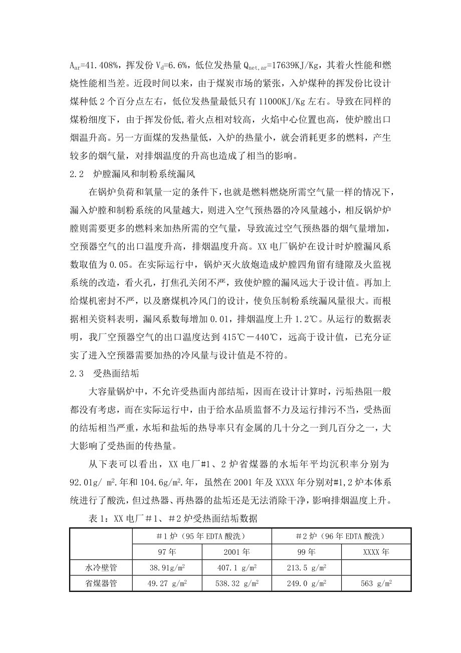 锅炉论文锅炉排烟温度高原因探讨.doc_第2页