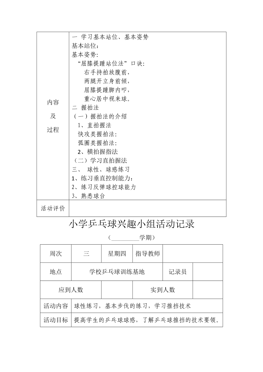 小学乒乓球兴趣小组活动记录表.doc_第3页