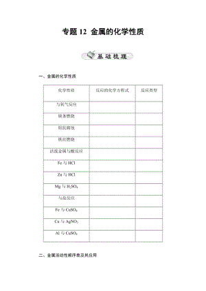 中考化学精讲精练12---金属的化学性质.docx