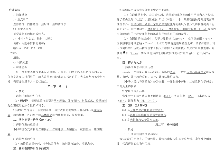 初级药师考试总结复习药剂学.doc_第1页