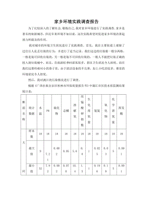 大学会计专业寒假社会实践报告 ——环境调查.doc