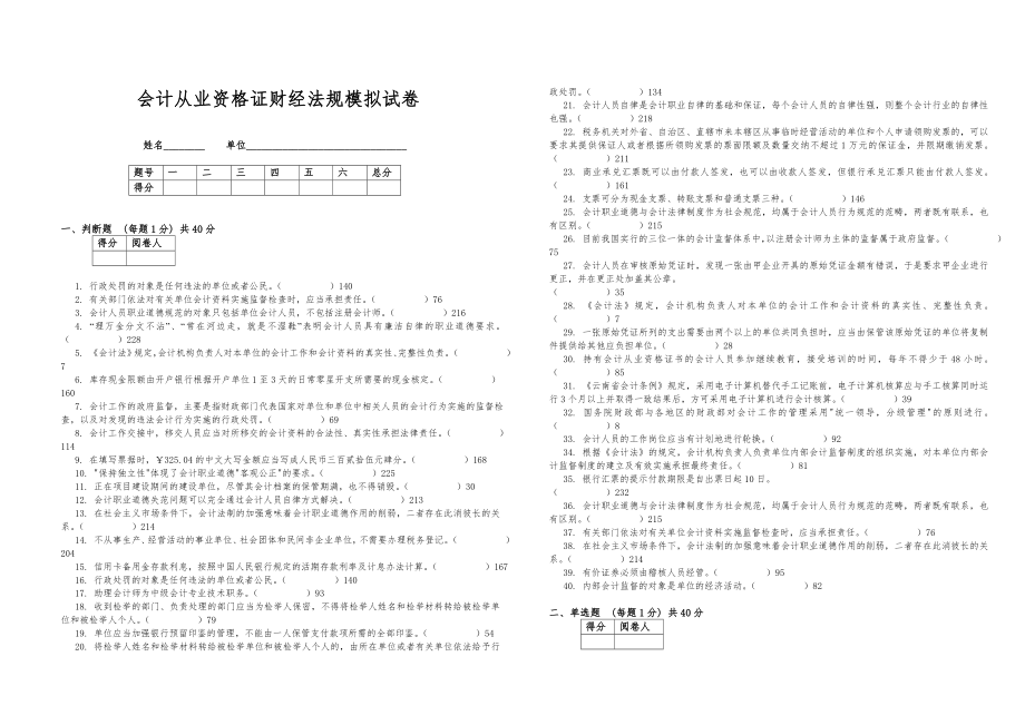 云南会计从业资格证考试题库财经法规与职业道德题库10.doc_第1页