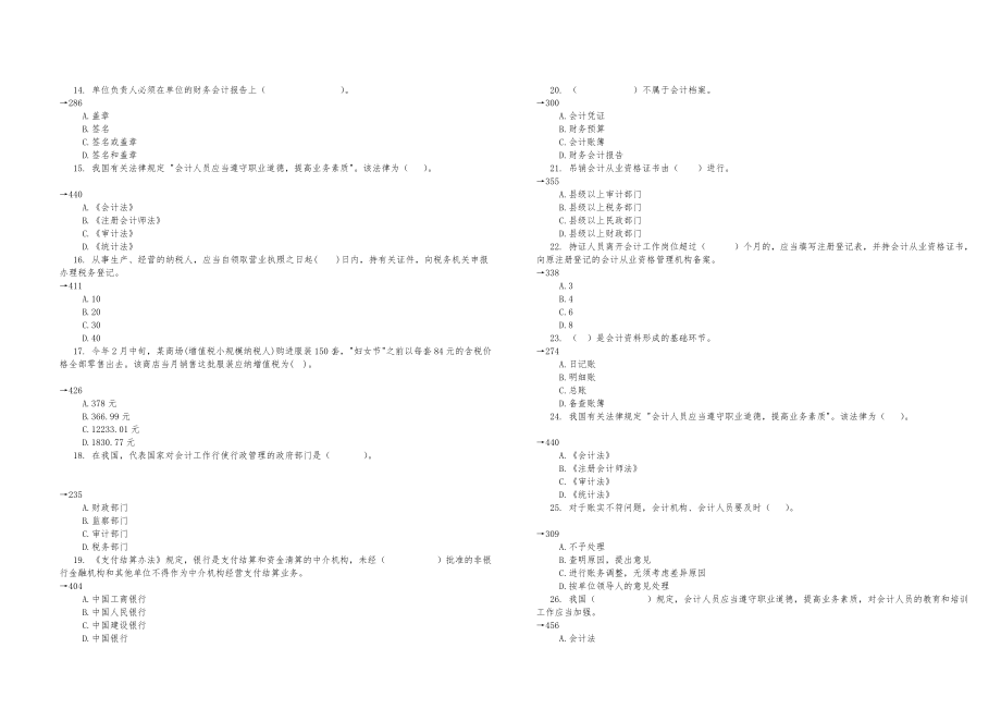 云南会计从业资格证考试题库财经法规与职业道德题库10.doc_第3页