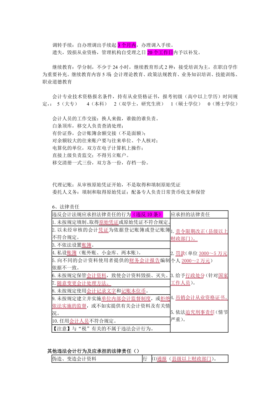 财经法规与会计职业道德冲刺阶段复习提纲.doc_第3页