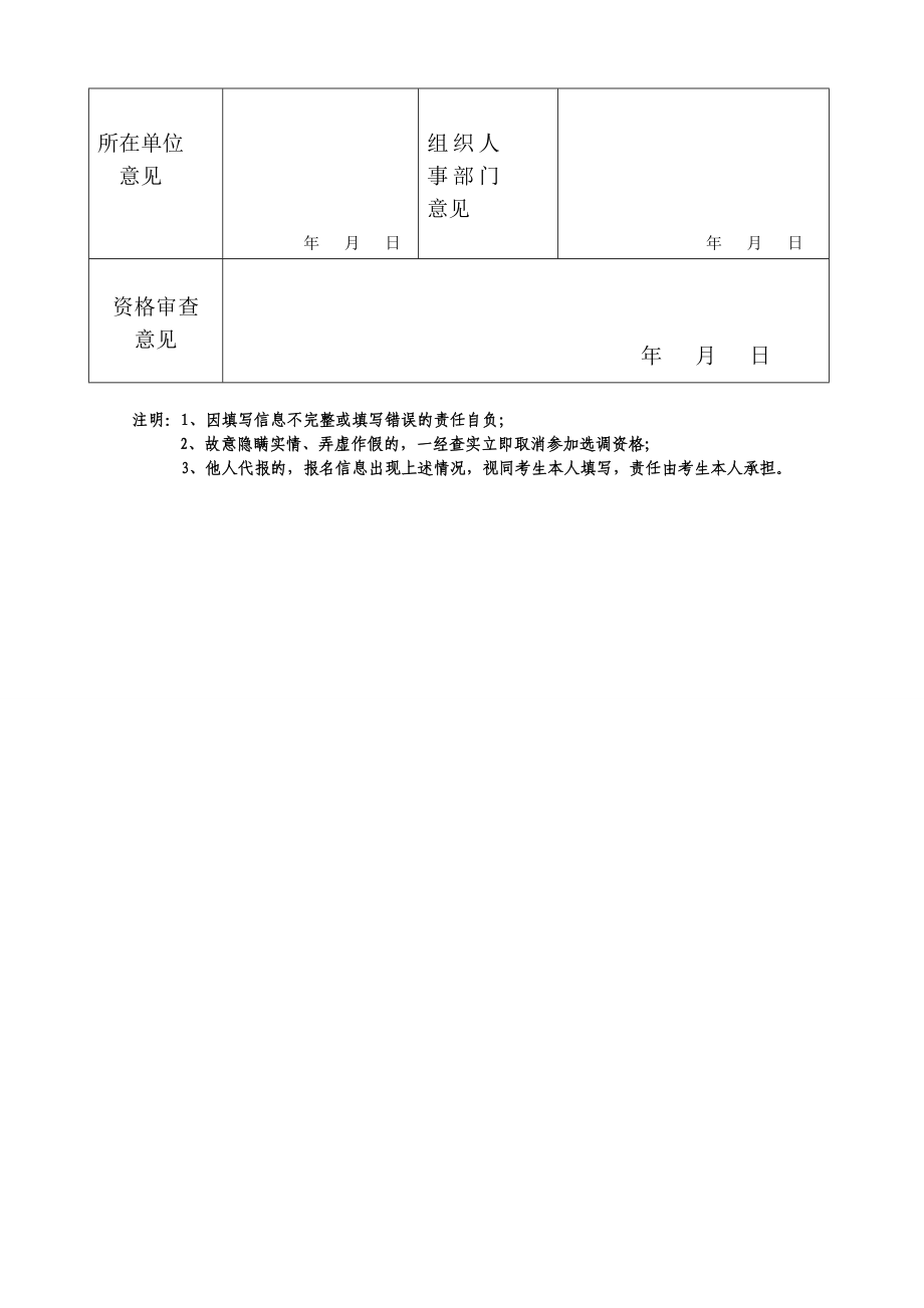 日喀则市公安机关公开招录人民警察报名审批表.doc_第3页