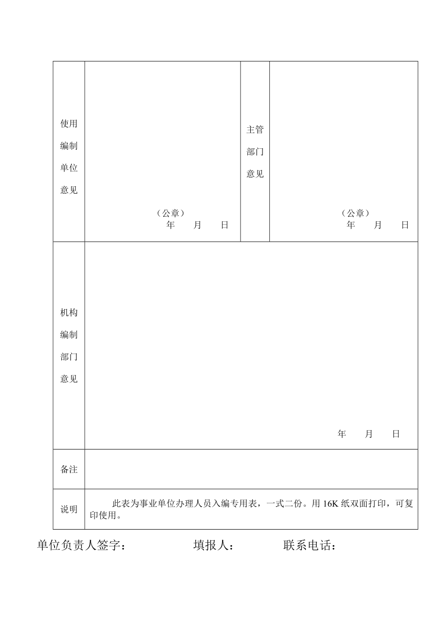 事业单位编制使用申请表.doc_第2页