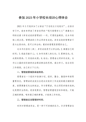 参加2023年小学校长培训心得体会七篇.docx