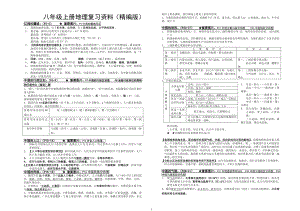 湘教版八年级上册地理复习资料(精编版)100.doc