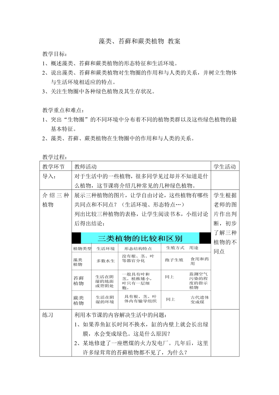 藻类、苔藓和蕨类植物 (2).doc_第1页