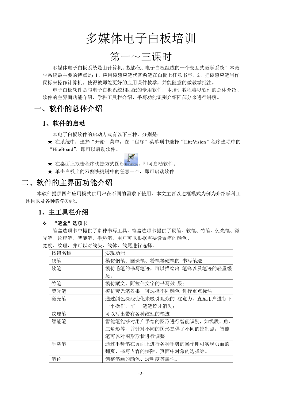 孝德中学多媒体电子白板培训讲义.doc_第2页