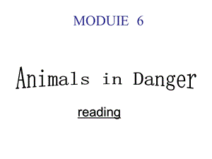 2016年外研版必修五Module6AnimalsinDangerreading课件（31张）.ppt