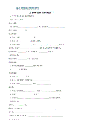 《苏联的社会主义建设》练习题.doc