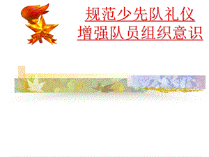 规范少先队礼仪(wyf).ppt