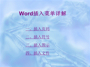 Word插入菜单详解.ppt