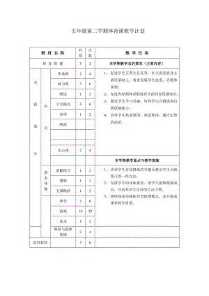 小学五年级体育教案下册.doc