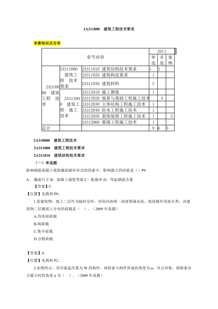 建筑工程 解析习题班讲义.doc_第1页