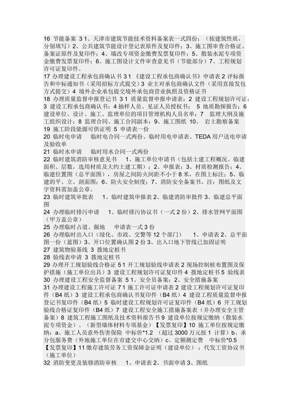 天津高新区建设工程前期报建程序及准备资料.doc_第2页