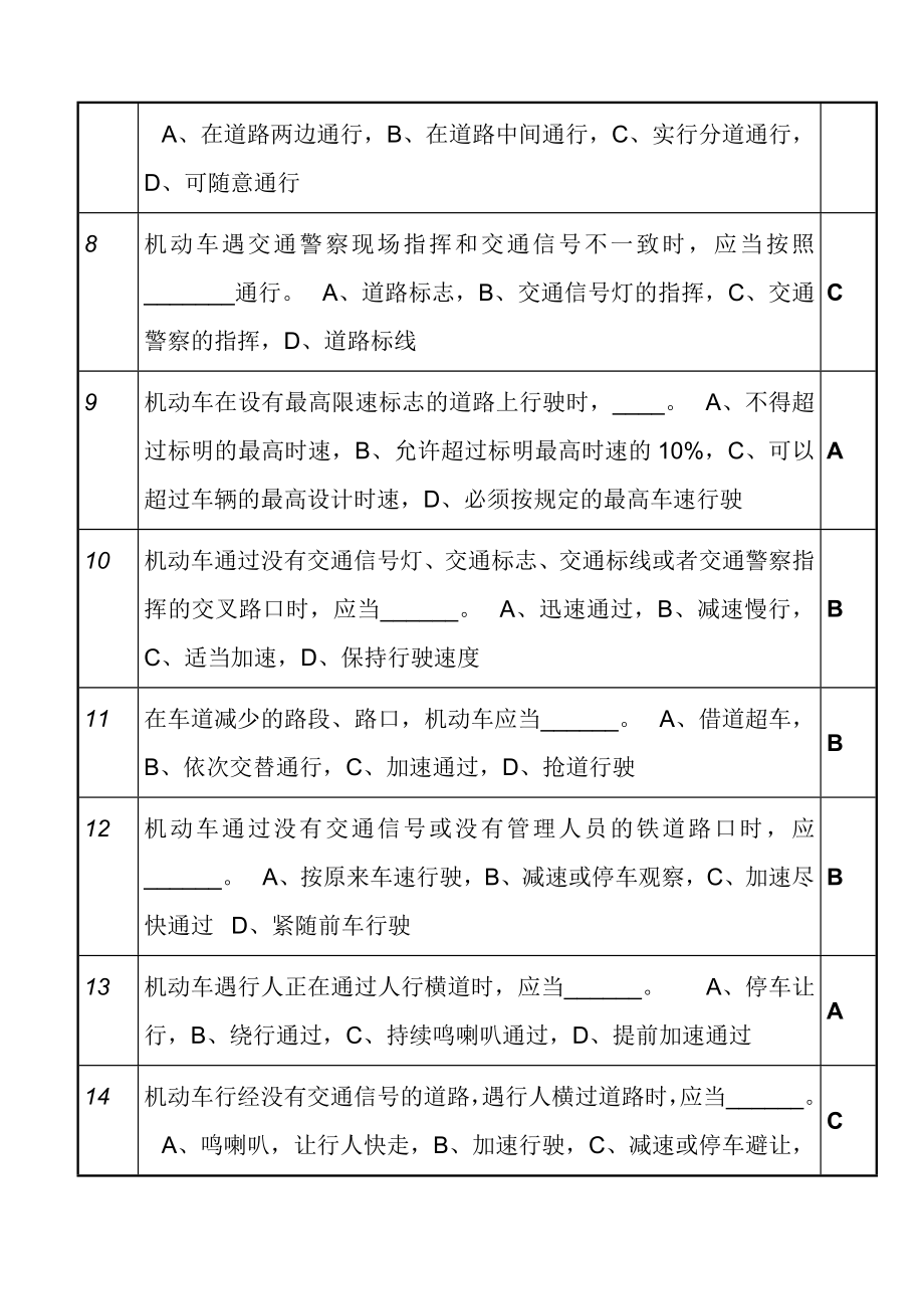 贵州c1驾照科目一考试题库.doc_第2页