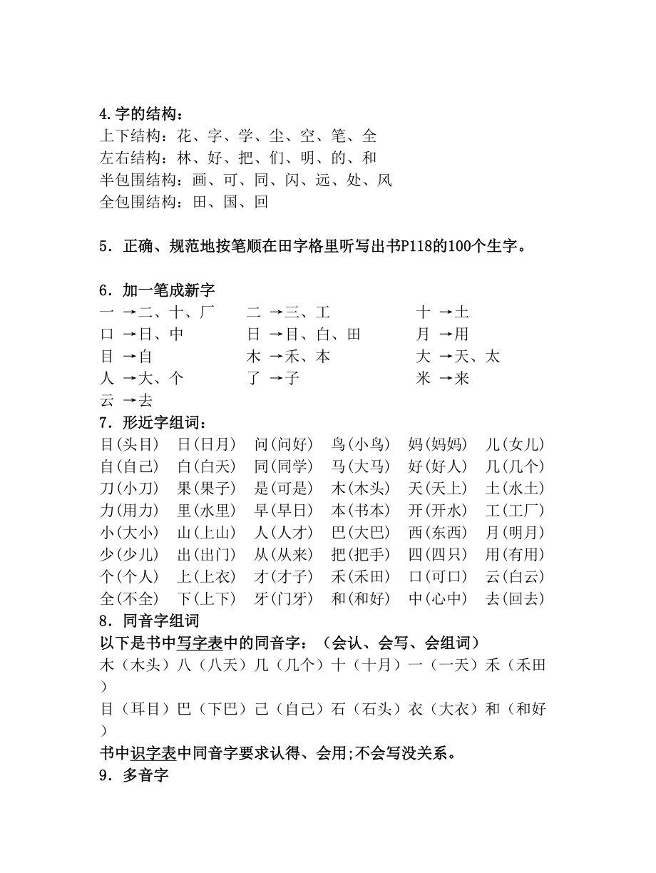 【小学语文】新部编版一年级上册语文重点知识点总结.doc_第3页