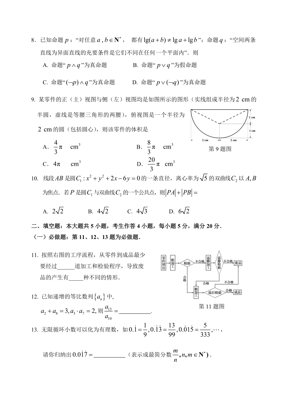 广东省深圳市高三级第二次调研考试试题(文数).doc_第3页