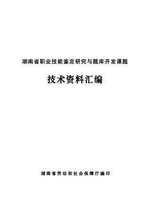 湖南省职业技能鉴定研究与题库开发课题.doc