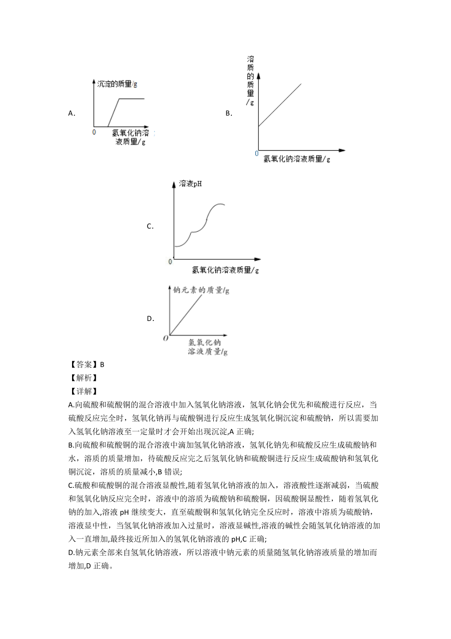 中考化学化学图像题汇编20篇(附带答案解析).doc_第2页