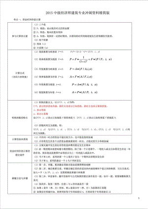 中级经济师建筑专业冲刺资料精简版图文.doc