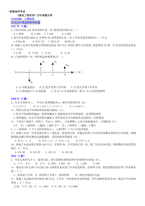 【一级建造师】考试工程经济历真题分类.doc