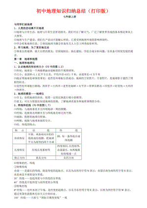 (超级详细归纳)初中地理知识点归纳汇总.doc