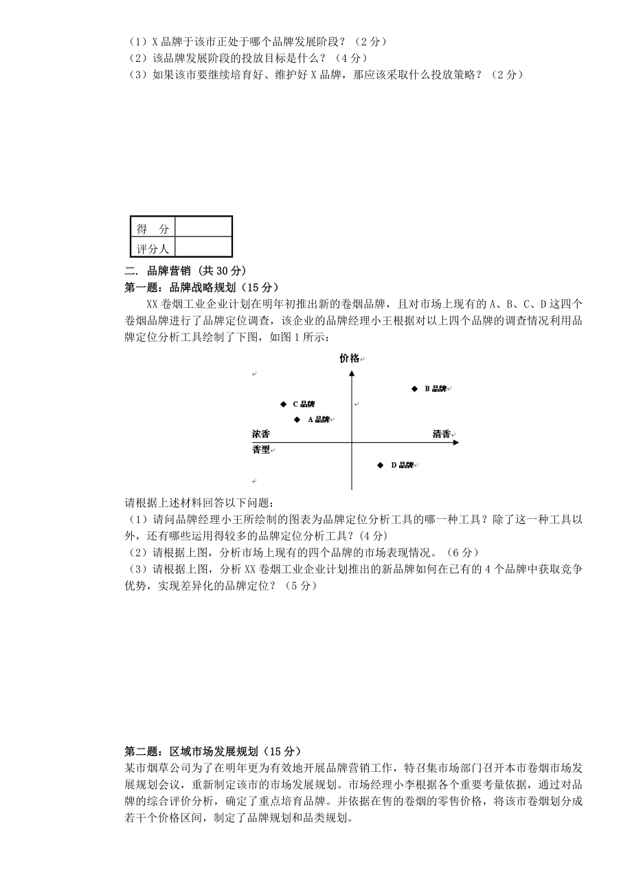 卷烟商品营销员高级模拟卷一职业技能试卷正文.doc_第2页