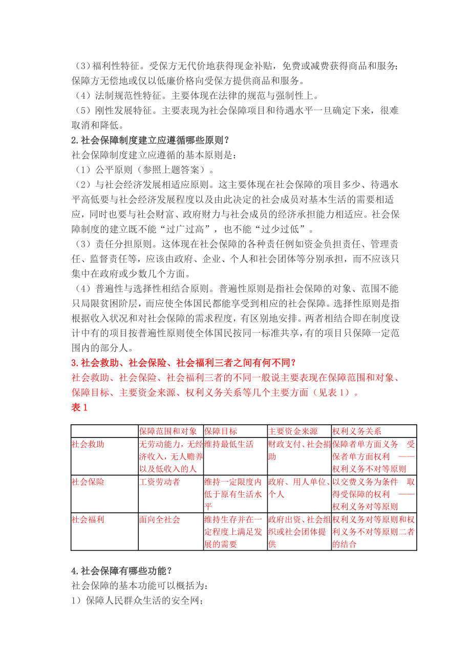 社会保障期末考试习题复习.doc_第2页