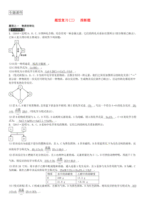 云南专版2019年中考化学总复习题型复习三推断题习题.doc