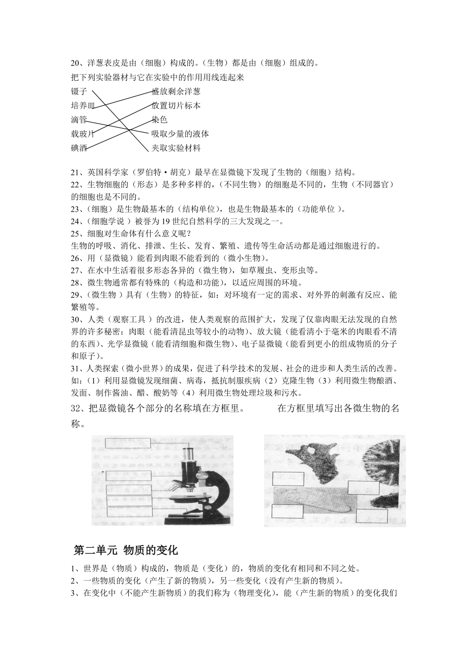 人教版六级下册科学复习资料.doc_第2页