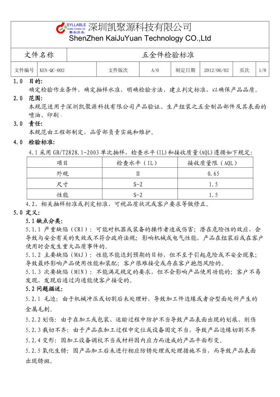 五金件外观检验标准汇总.doc_第1页