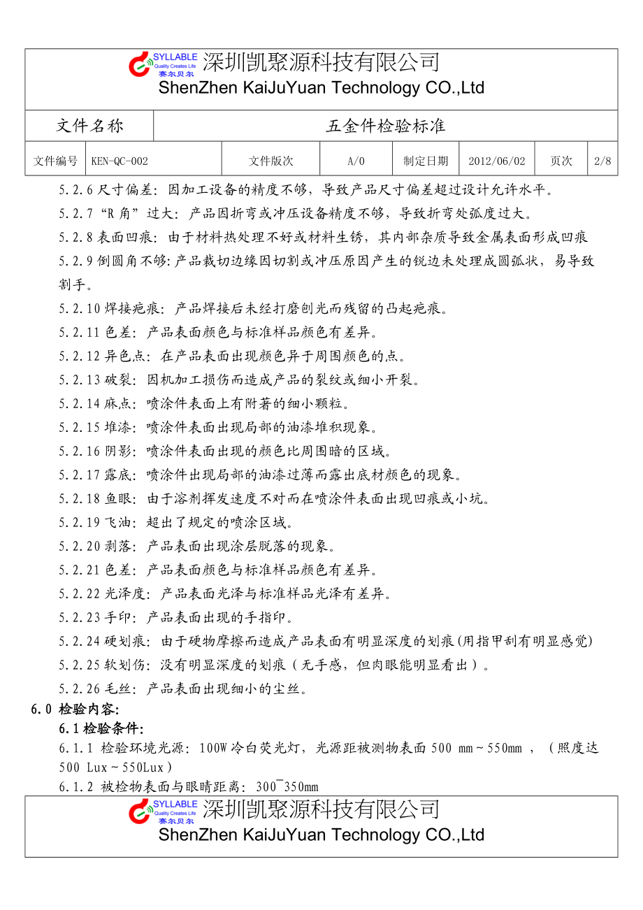 五金件外观检验标准汇总.doc_第2页