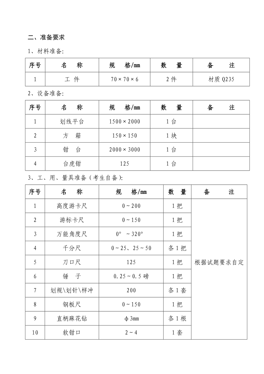 钳工技术比武试卷(操作技能部分).doc_第2页