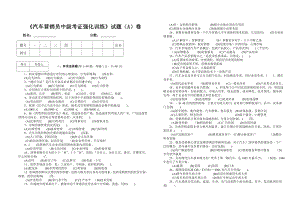 《汽车营销员中级考证强化训练》试题（A）卷.doc