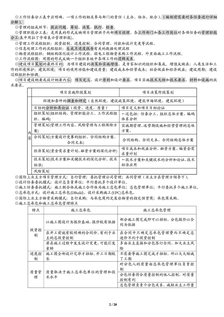 一级建造师项目管理总结精华版.doc_第2页