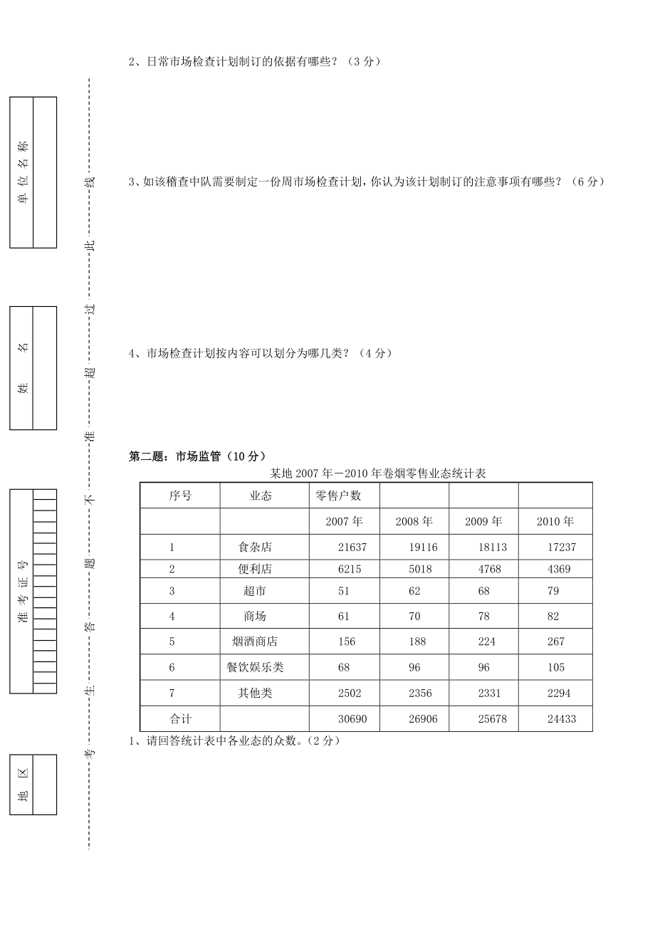 高级烟草专卖管理员岗位技能试卷正文.doc_第3页