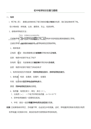 人教版九年级初三物理电学知识点.doc