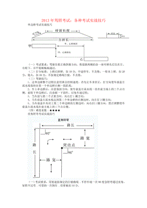 驾照考试：各种考试实战技巧.doc