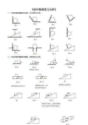 《初中物理受力分析》汇总.doc