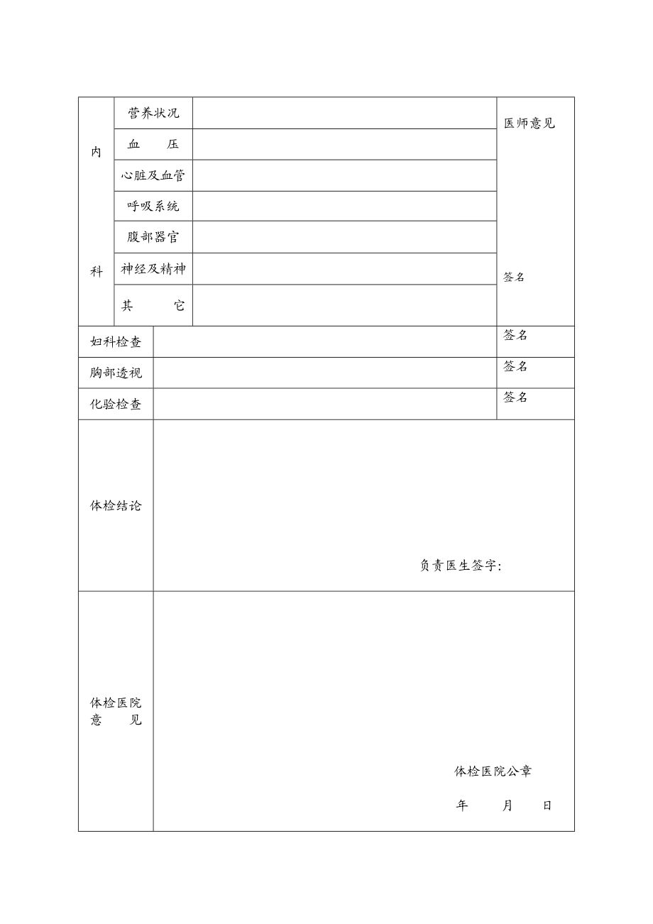 2、云南省申请教师资格认定人员体检表（双面打印）.doc_第2页