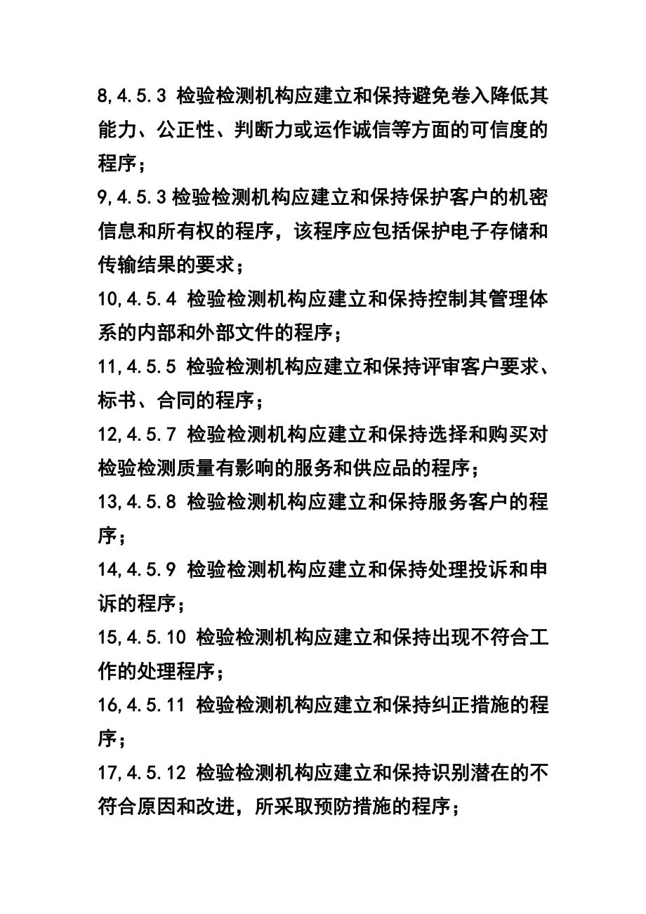 检验检测机构资质认定评审准则需要的程序文件.doc_第2页