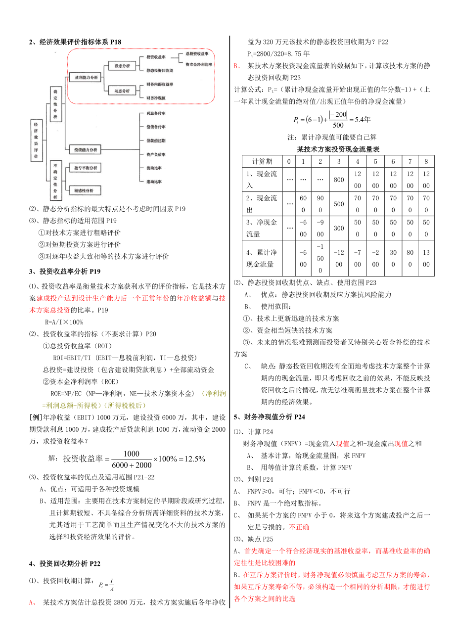 一级建造师考试 工程经济 梅世强课件笔记 考前冲刺.doc_第3页