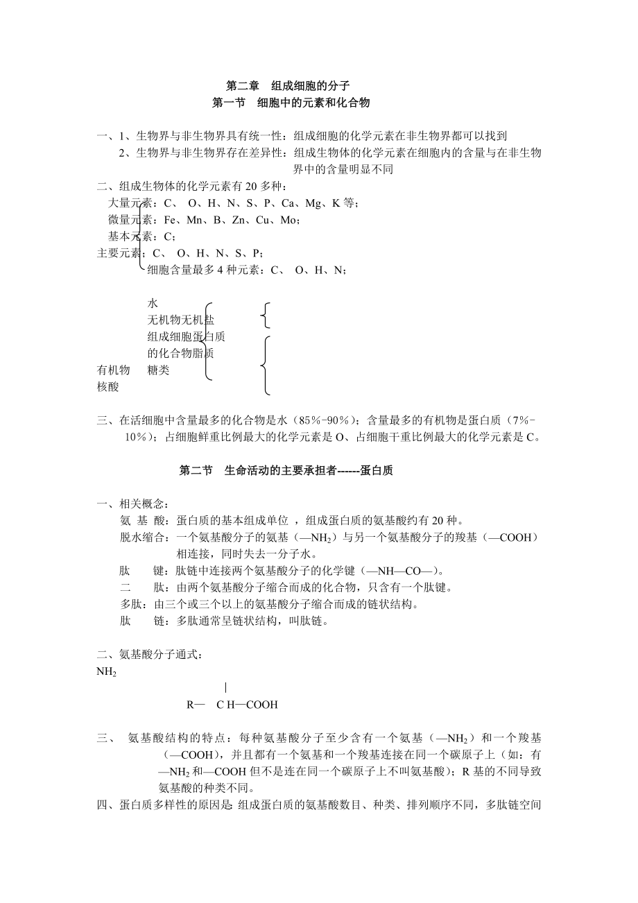 高一生物_必修一_知识点总结_人教新版.doc_第2页