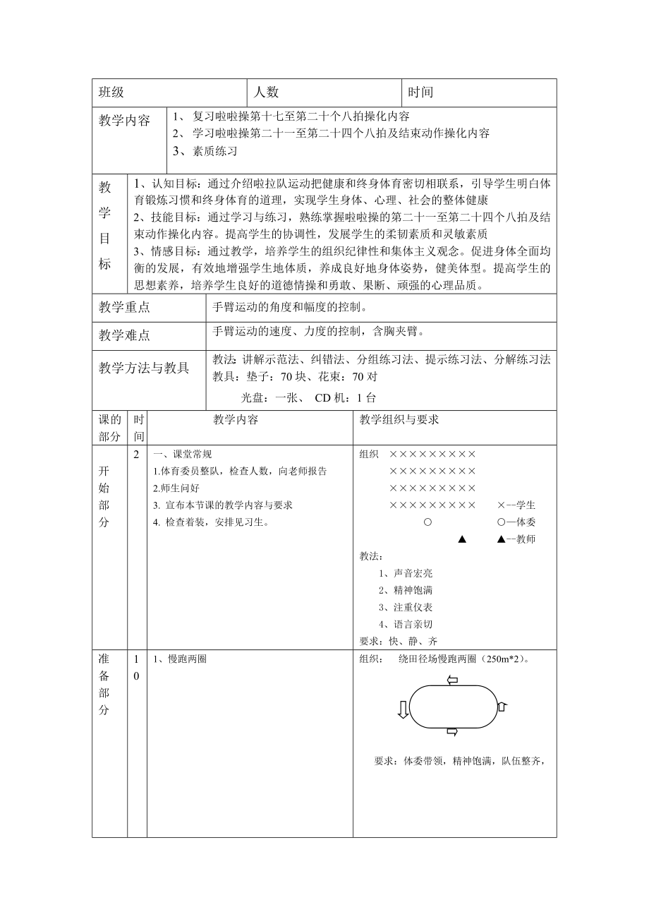 啦啦操教案七.doc_第1页