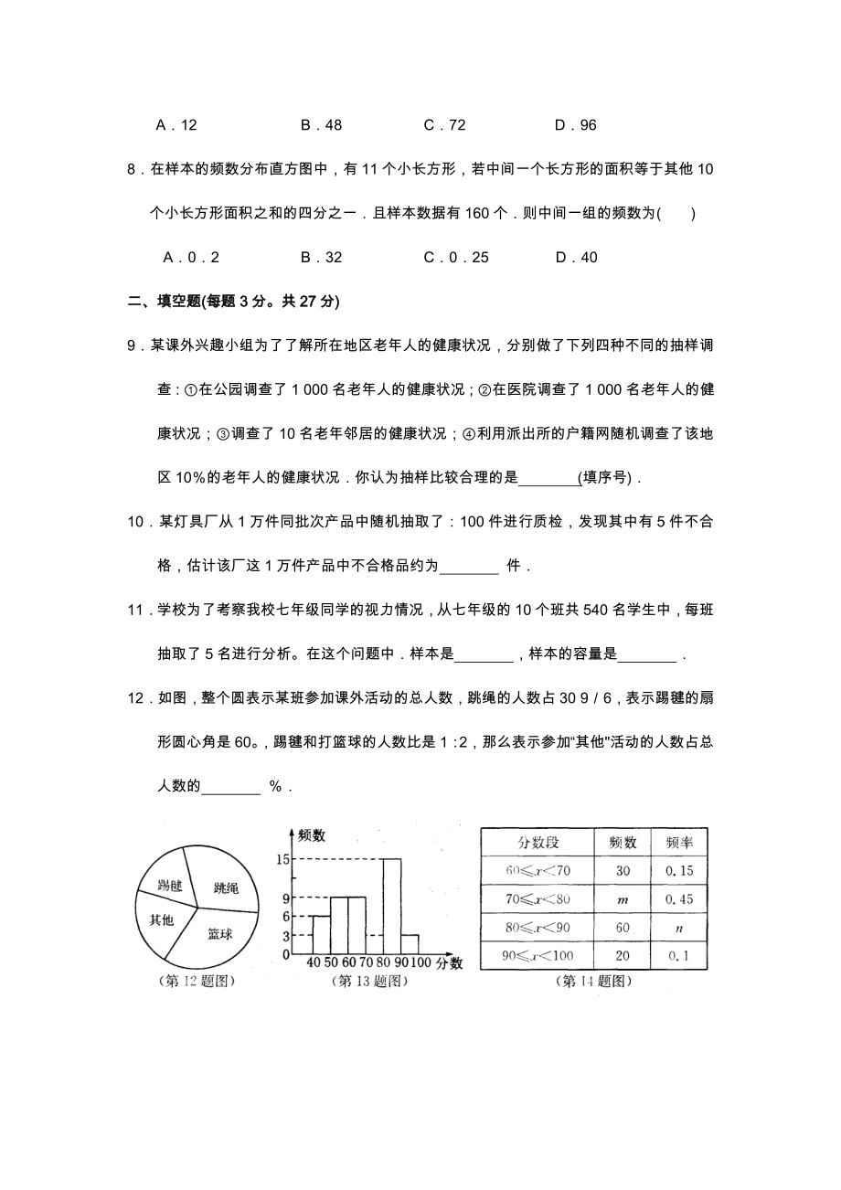 苏科版八年级数学下册全册单元测试提高卷含答案.doc_第3页