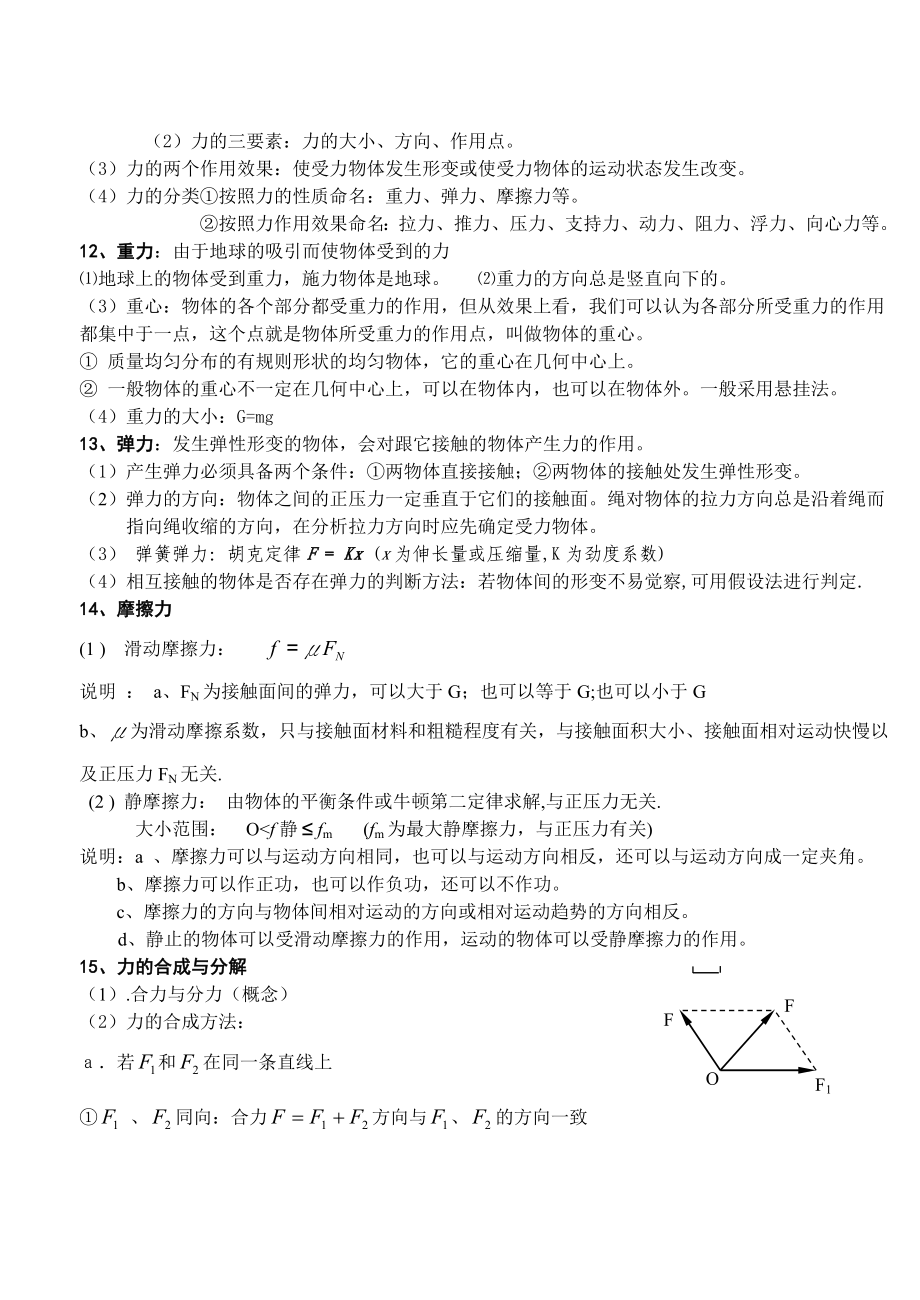 高一上学期物理复习资料汇总.doc_第3页